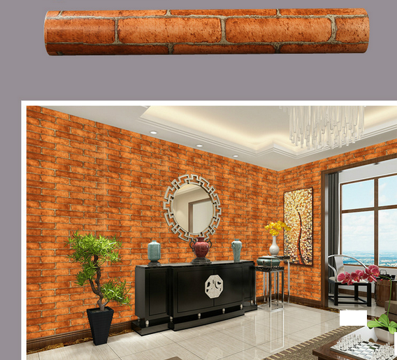 Combo giấy decal cuộn gạch đỏ khổ 0.45x5m